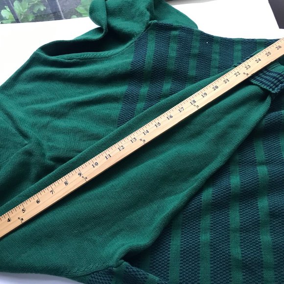 Tommy Hilfiger Green Blue Cardigan Sweater Mens Size XL X-Large Stripes Full Zip - Picture 14 of 16
